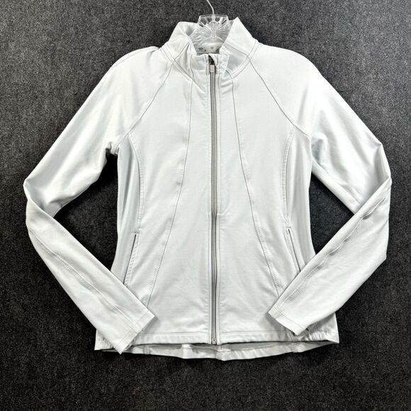 Athleta Hope Jacket Women's Small Light Gray Full Zip Stretch - Picture 1 of 8